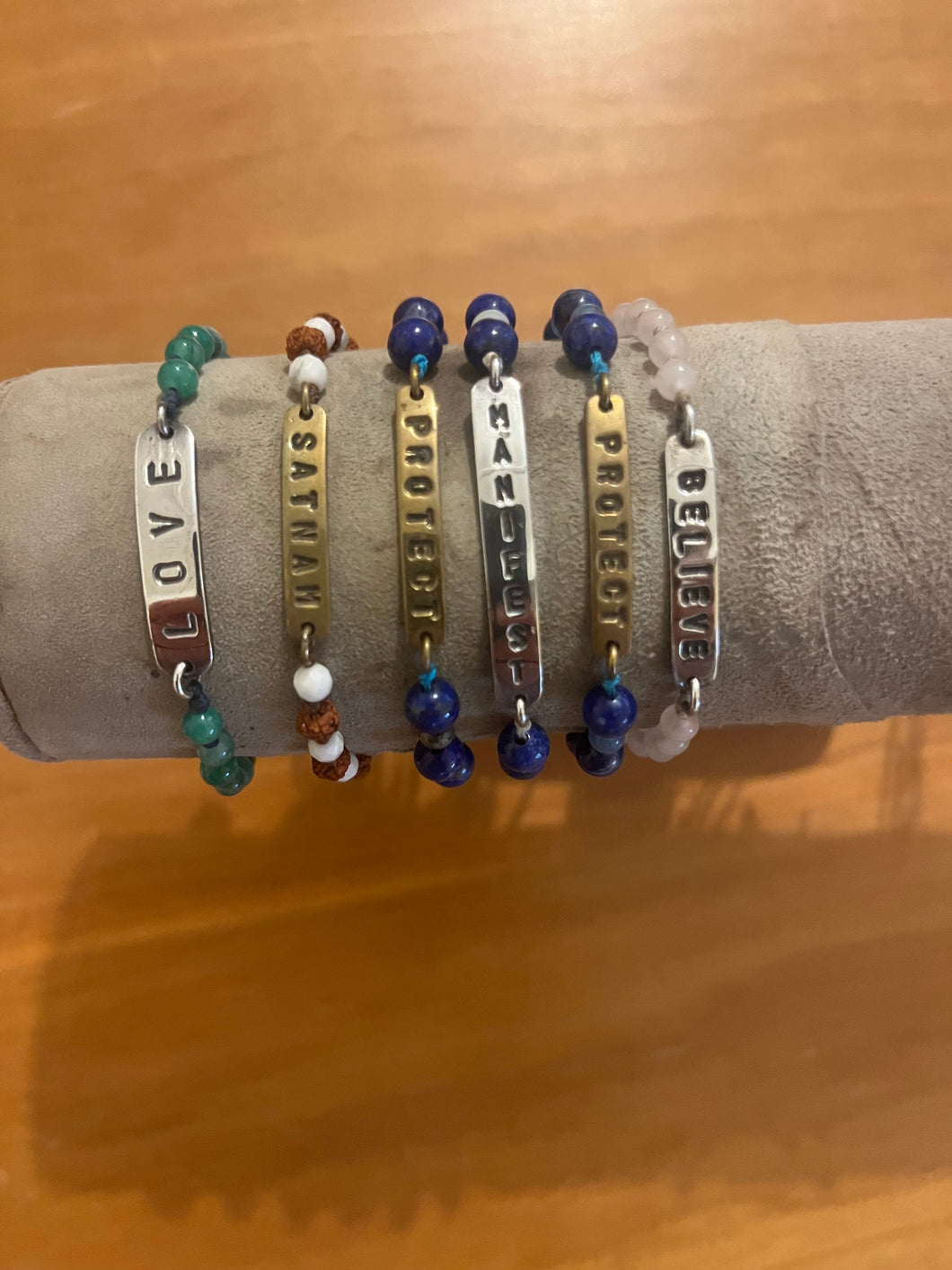 Crystal Mantra bracelets